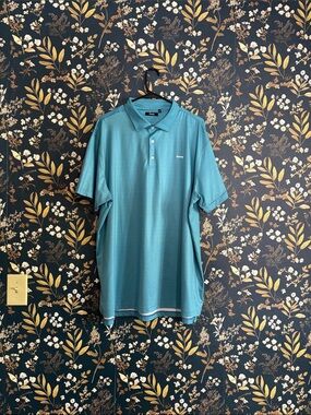 Breezy Golf Men's Teal Short-Sleeve Polo Shirt Size 2XL